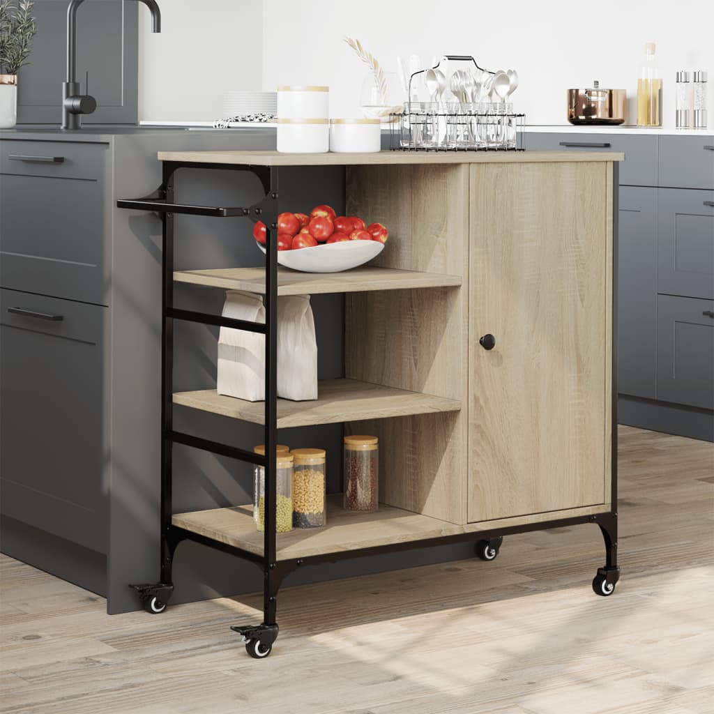 Kitchen Trolley Sonoma Oak 87,5x38,5x84,5 cm Engineered Wood