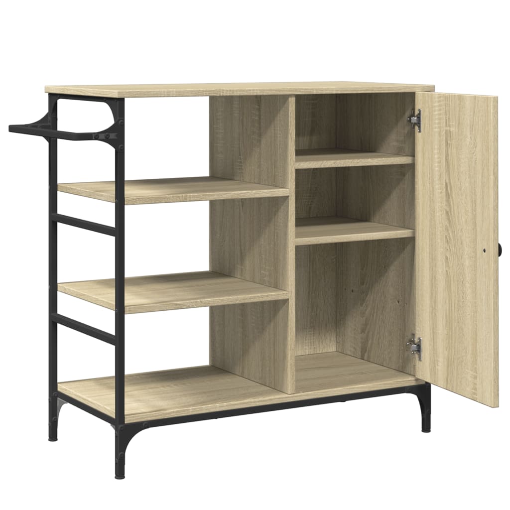 Kitchen Trolley Sonoma Oak 87,5x38,5x84,5 cm Engineered Wood