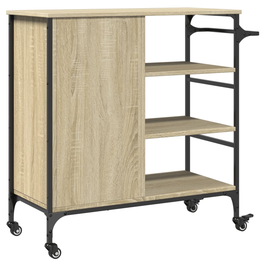 Kitchen Trolley Sonoma Oak 87,5x38,5x84,5 cm Engineered Wood