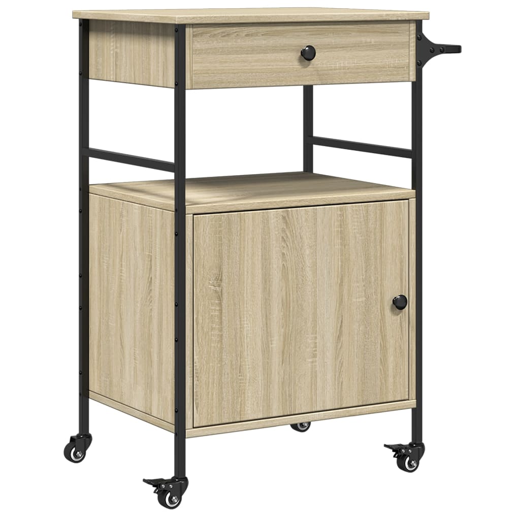 Kitchen Trolley Sonoma Oak 56x43x89,5 cm Engineered Wood