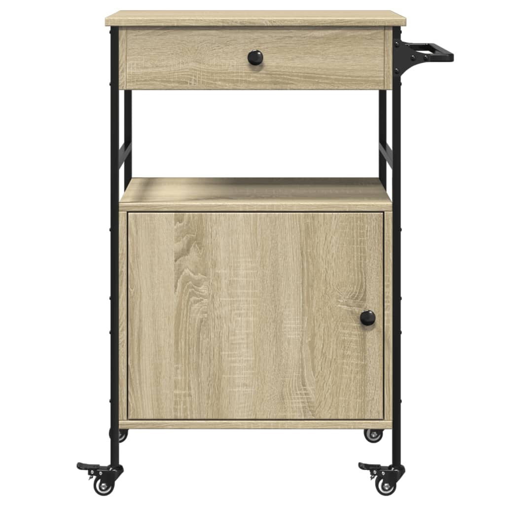 Kitchen Trolley Sonoma Oak 56x43x89,5 cm Engineered Wood