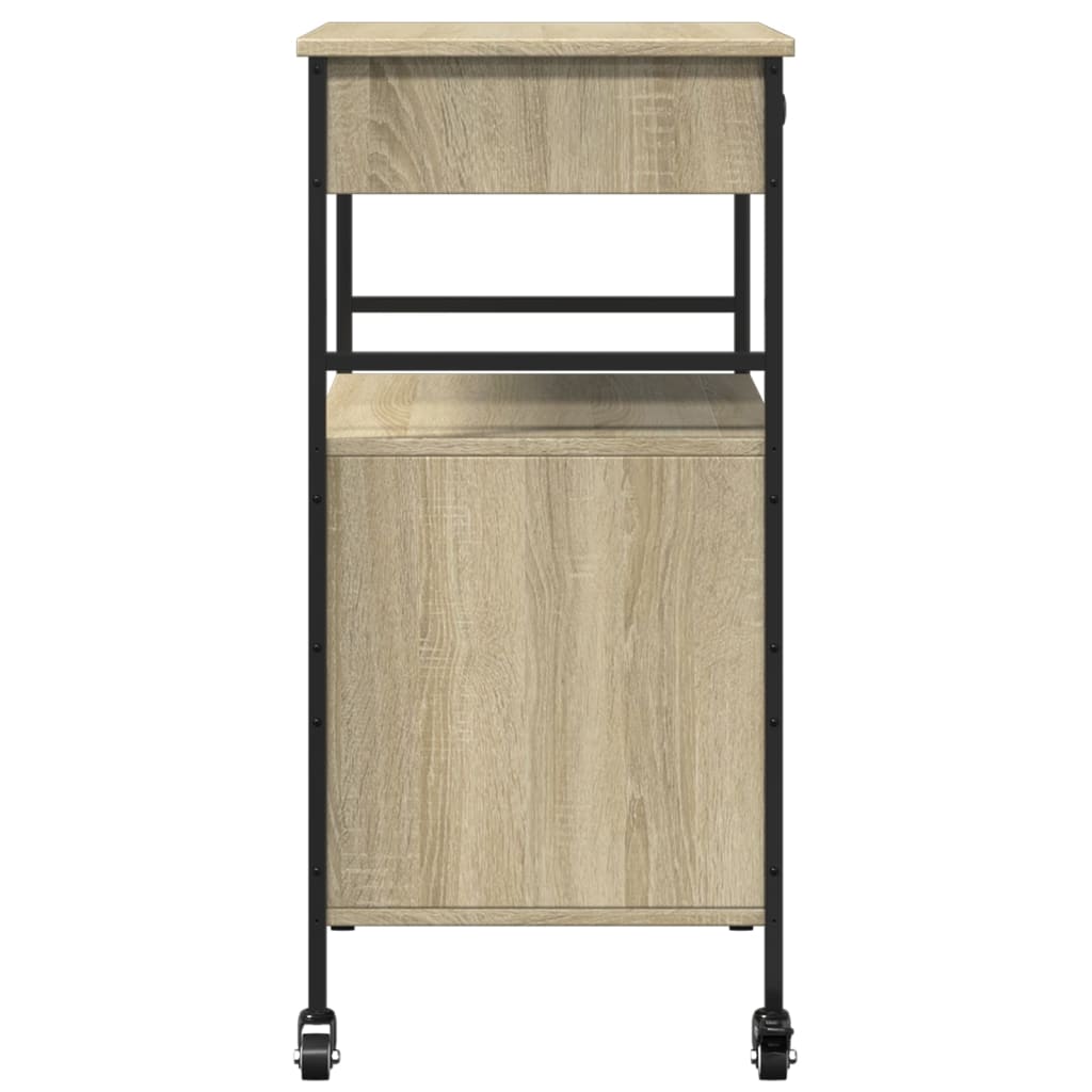 Kitchen Trolley Sonoma Oak 56x43x89,5 cm Engineered Wood