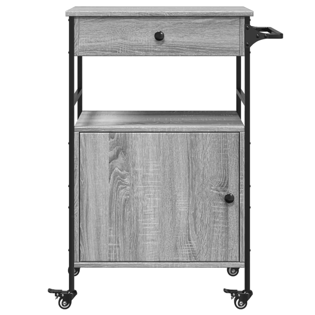 Kitchen Trolley Grey Sonoma 56x43x89,5 cm Engineered Wood