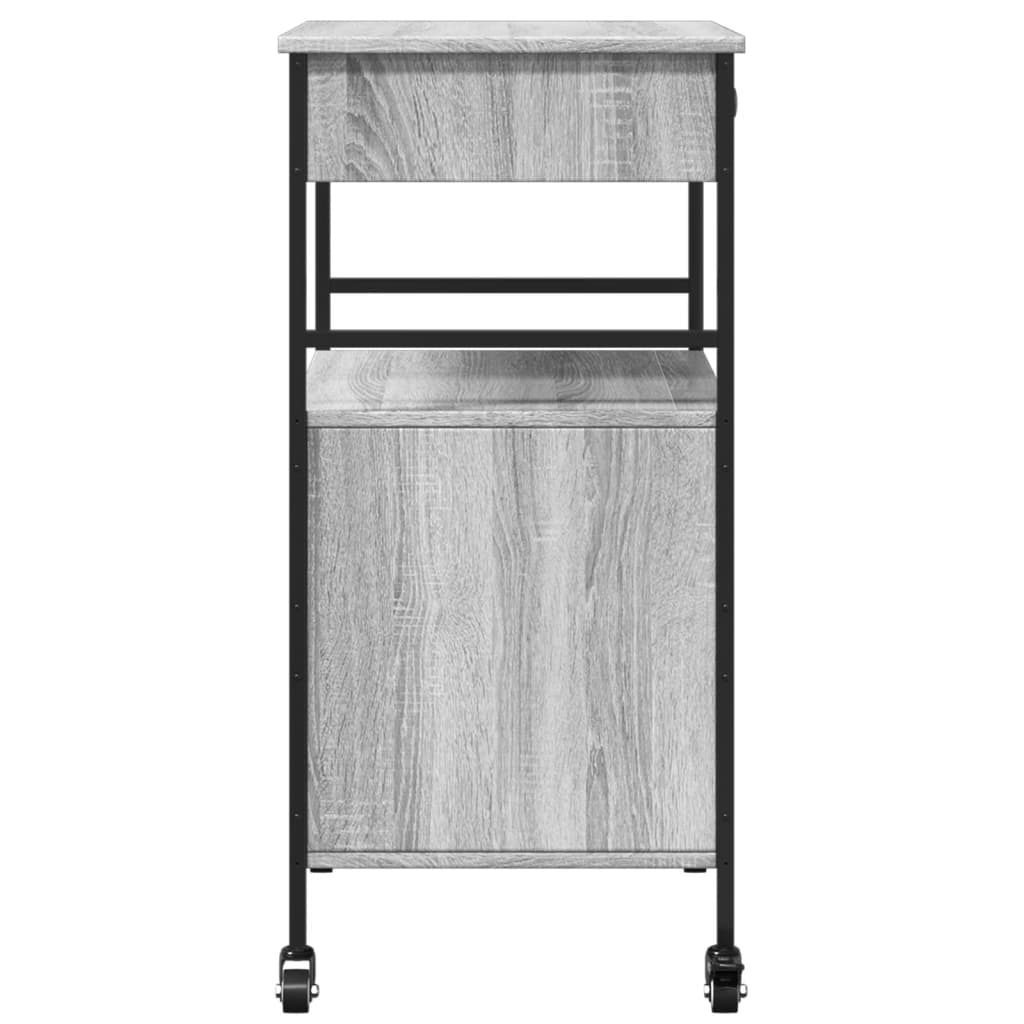 Kitchen Trolley Grey Sonoma 56x43x89,5 cm Engineered Wood