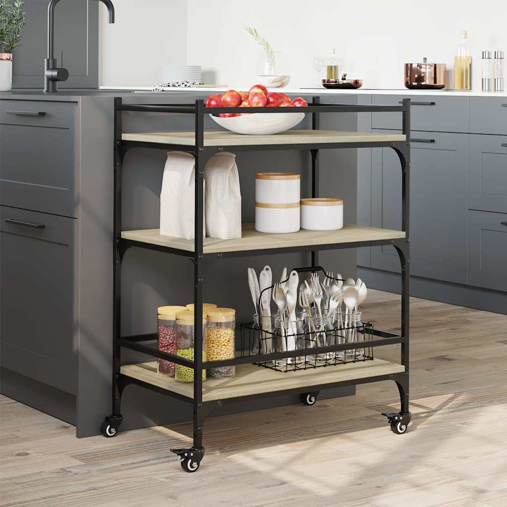 Kitchen Trolley Sonoma Oak 65x40x86,5 cm Engineered Wood