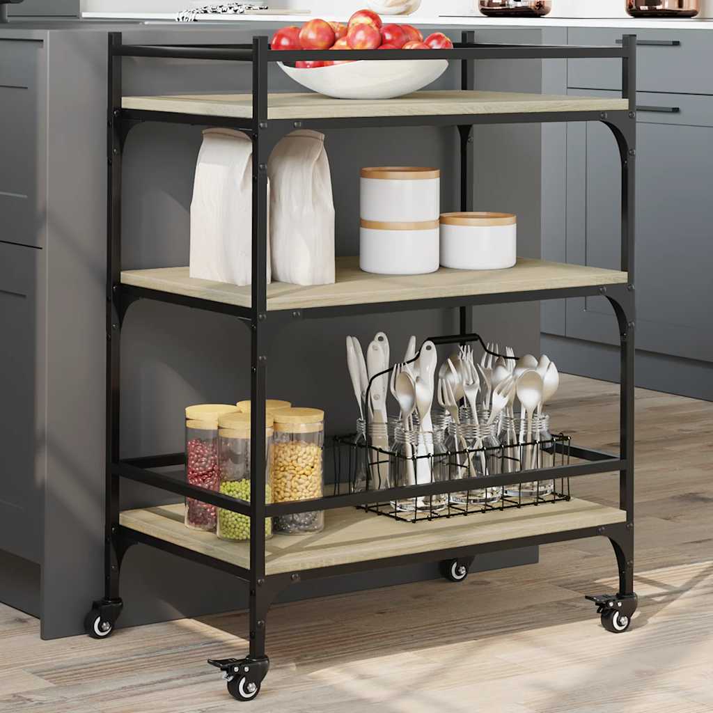 Kitchen Trolley Sonoma Oak 65x40x86,5 cm Engineered Wood