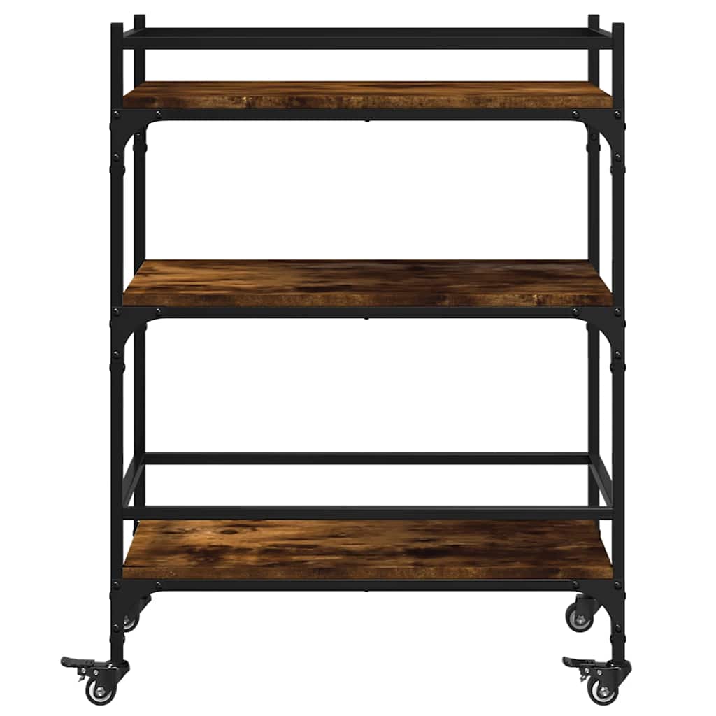 Kitchen Trolley Smoked Oak 65x40x86,5 cm Engineered Wood