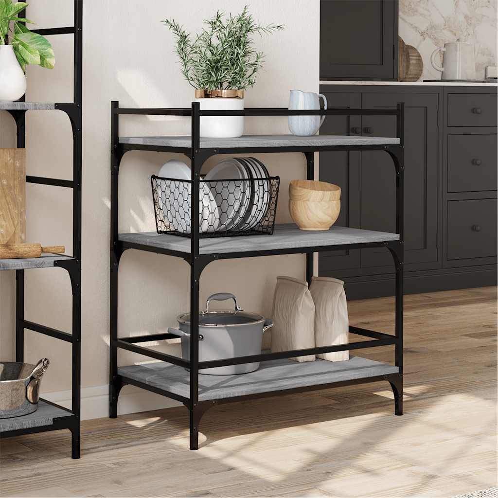 Kitchen Trolley Grey Sonoma 65x40x86,5 cm Engineered Wood