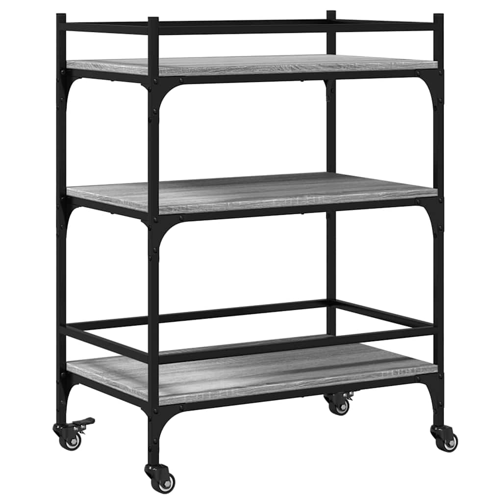 Kitchen Trolley Grey Sonoma 65x40x86,5 cm Engineered Wood