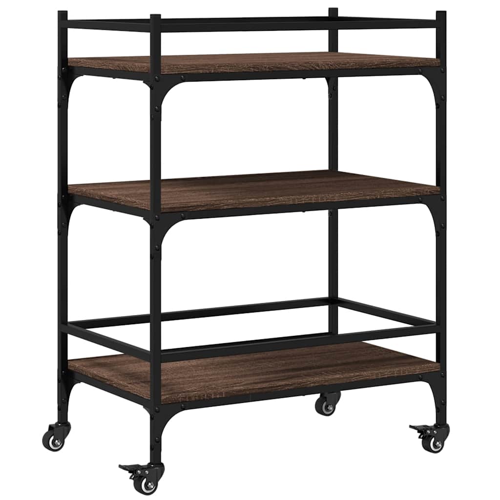 Kitchen Trolley Brown Oak 65x40x86,5 cm Engineered Wood