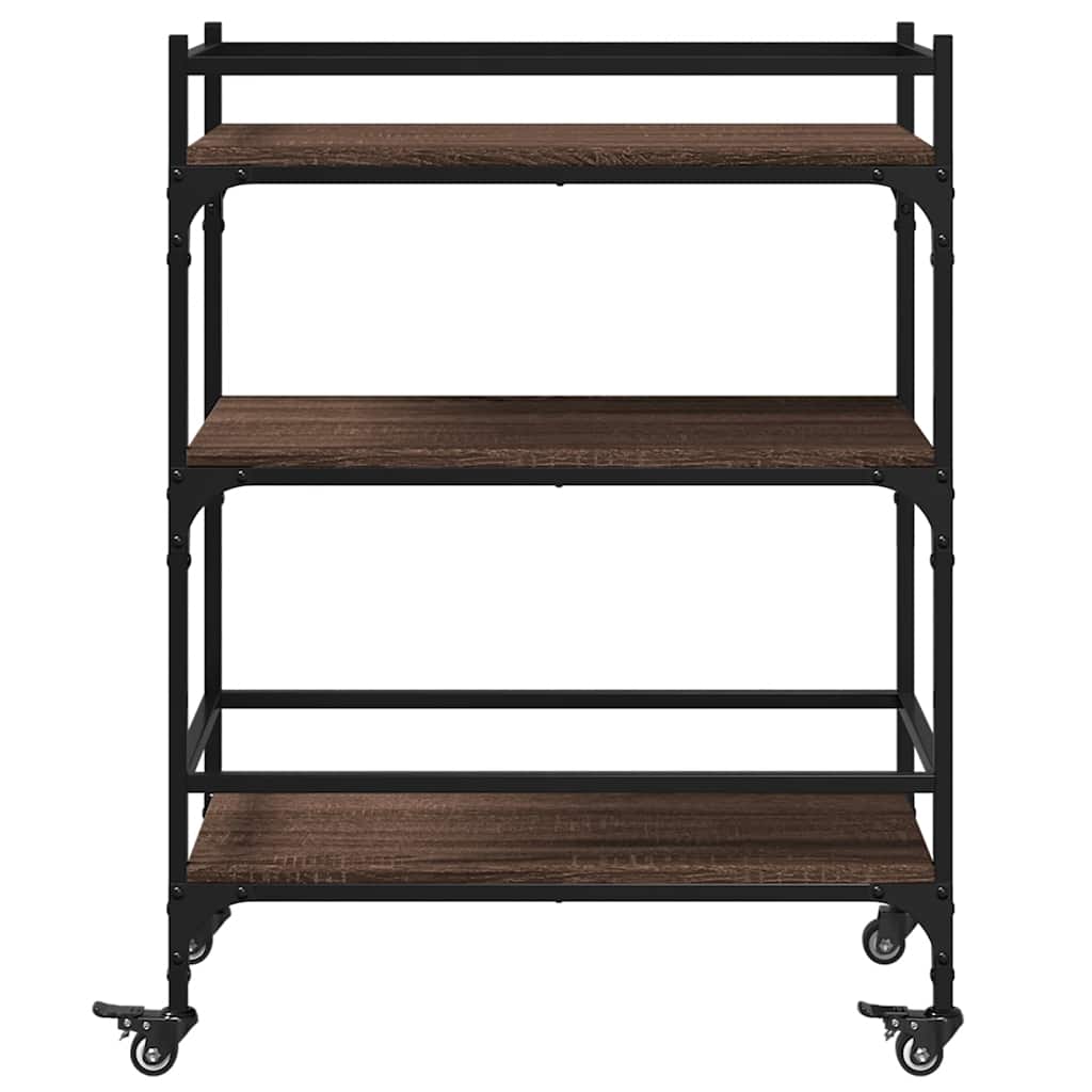 Kitchen Trolley Brown Oak 65x40x86,5 cm Engineered Wood