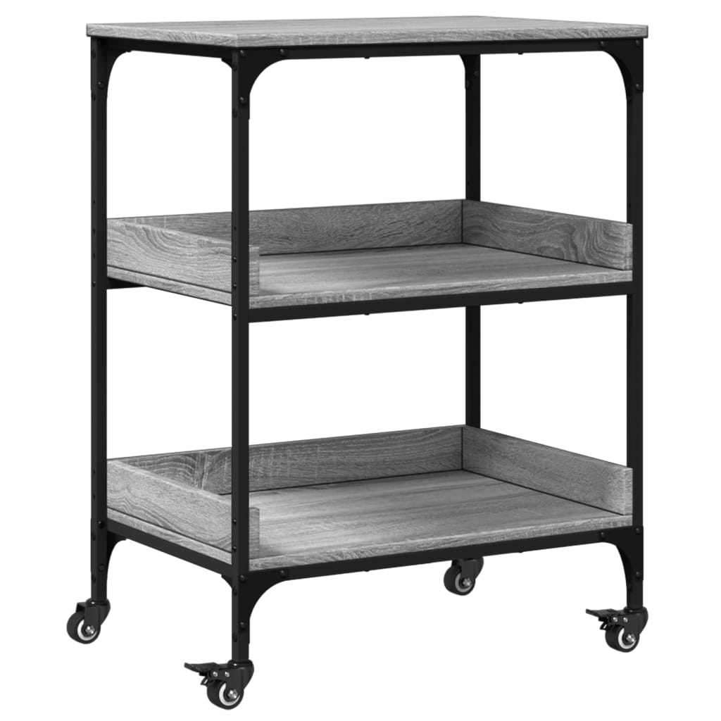 Kitchen Trolley Grey Sonoma 60x41x80,5 cm Engineered Wood