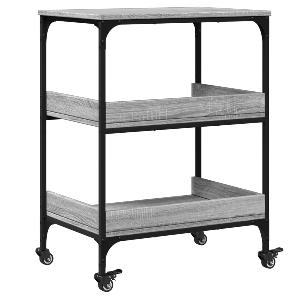 Kitchen Trolley Grey Sonoma 60x41x80,5 cm Engineered Wood
