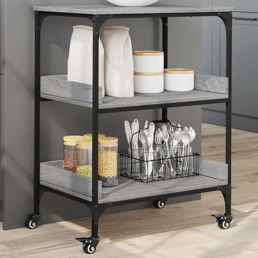Kitchen Trolley Grey Sonoma 60x41x80,5 cm Engineered Wood