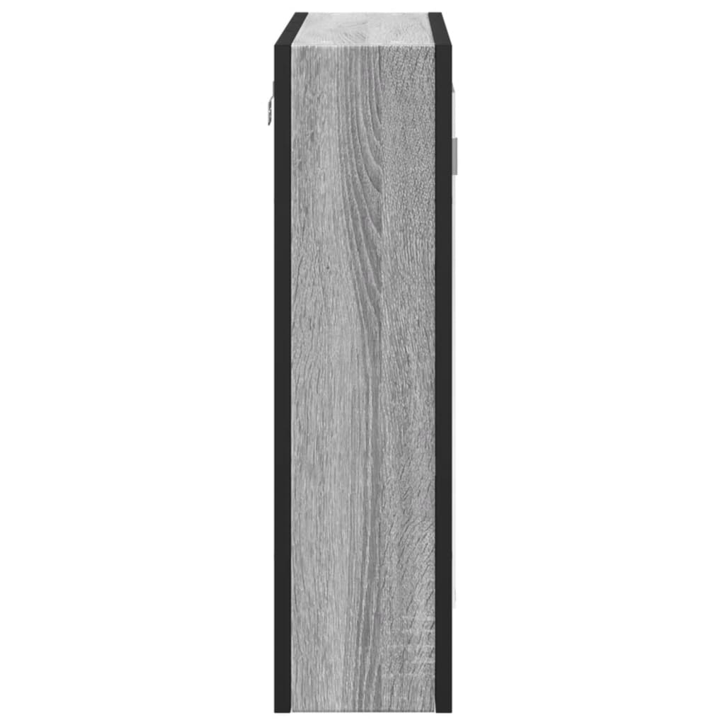 vidaXL Bathroom Mirror Cabinet Grey Sonoma 60x16x60 cm Engineered Wood