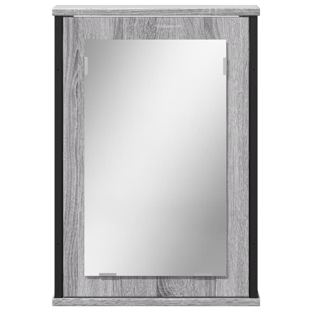 vidaXL Bathroom Mirror Cabinet Grey Sonoma 42x12x60 cm Engineered Wood