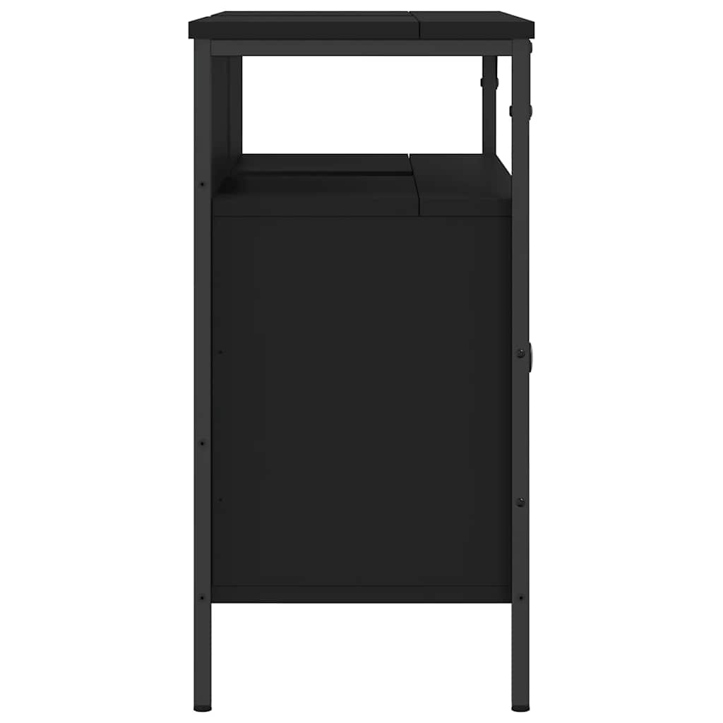 Bathroom Sink Cabinet Black 80x30x60 cm Engineered Wood