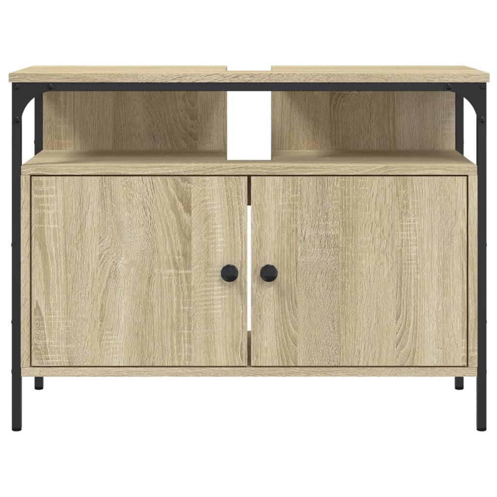 vidaXL Bathroom Sink Cabinet Sonoma Oak 80x30x60 cm Engineered Wood