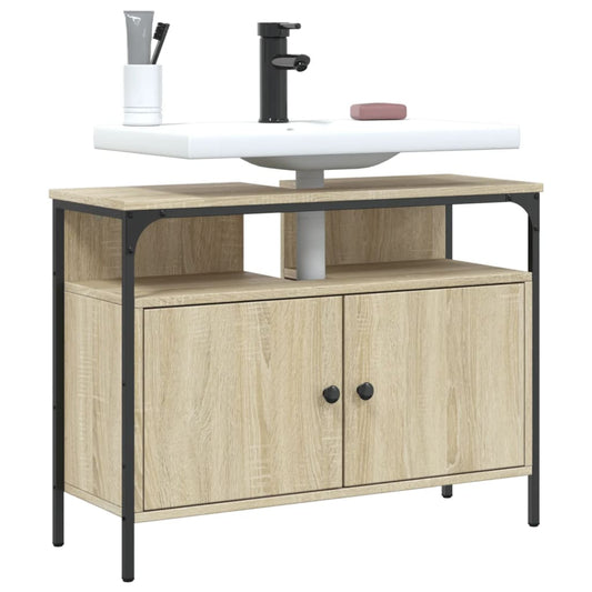 vidaXL Bathroom Sink Cabinet Sonoma Oak 80x30x60 cm Engineered Wood