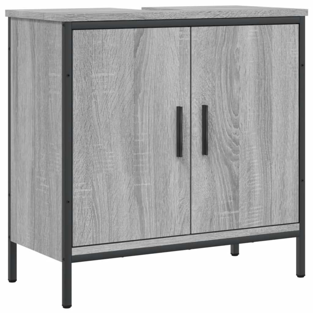 vidaXL Bathroom Sink Cabinet Grey Sonoma 60x30x60 cm Engineered Wood