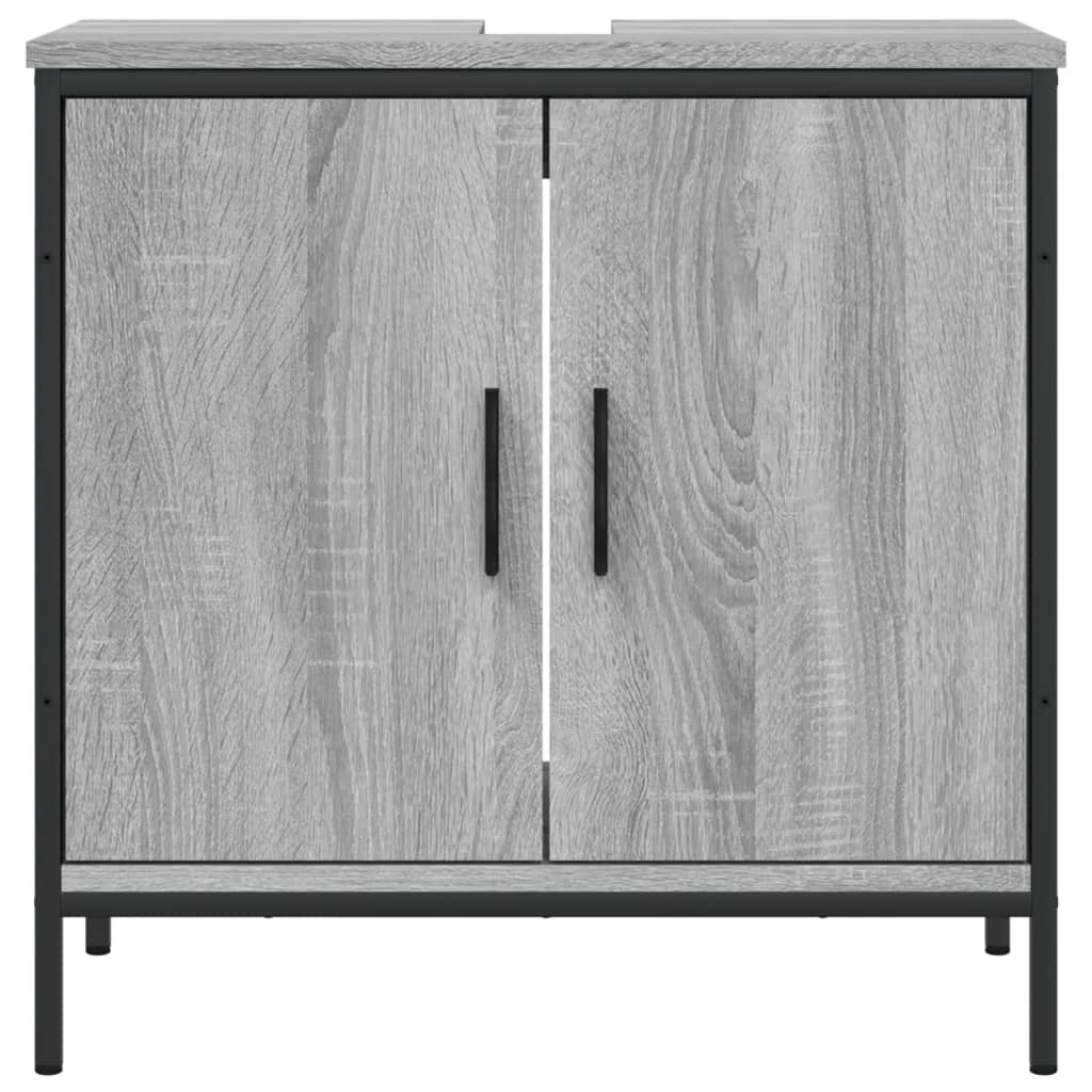 vidaXL Bathroom Sink Cabinet Grey Sonoma 60x30x60 cm Engineered Wood