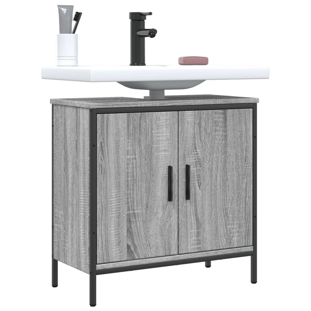 vidaXL Bathroom Sink Cabinet Grey Sonoma 60x30x60 cm Engineered Wood