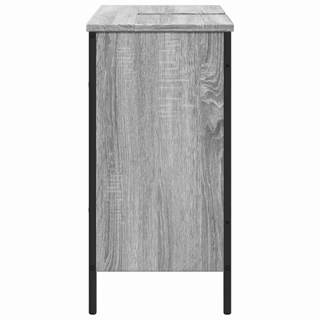 Bathroom Sink Cabinet Grey Sonoma 80x30x60 cm Engineered Wood