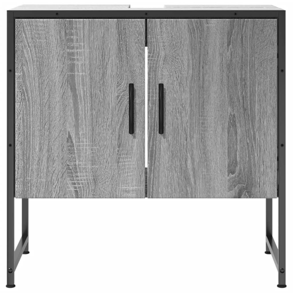 vidaXL Bathroom Sink Cabinet Grey Sonoma 60x33x60 cm Engineered Wood