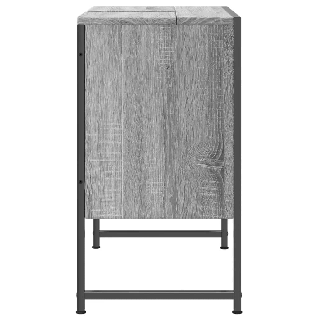 vidaXL Bathroom Sink Cabinet Grey Sonoma 60x33x60 cm Engineered Wood