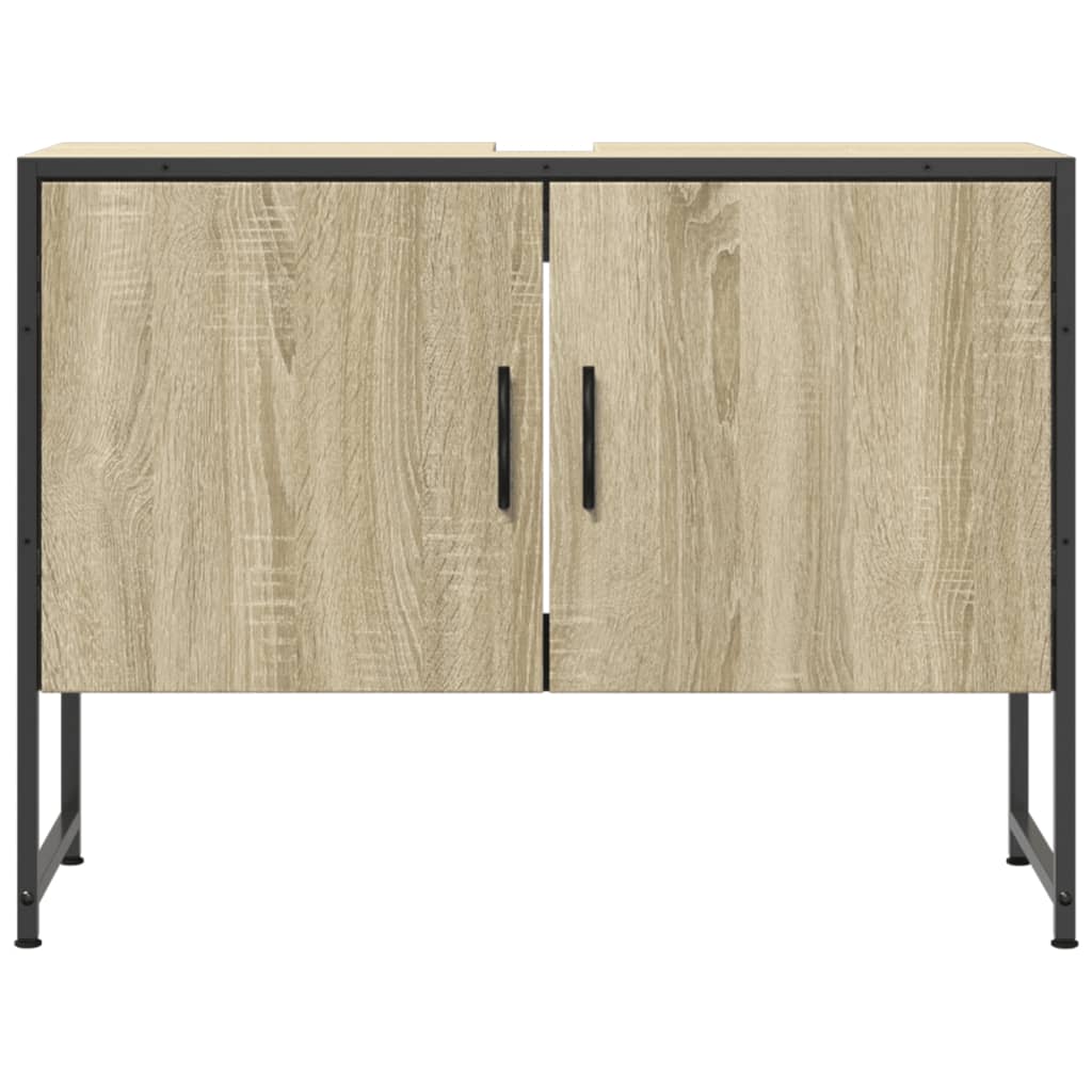 vidaXL Bathroom Sink Cabinet Sonoma Oak 80x33x60 cm Engineered Wood