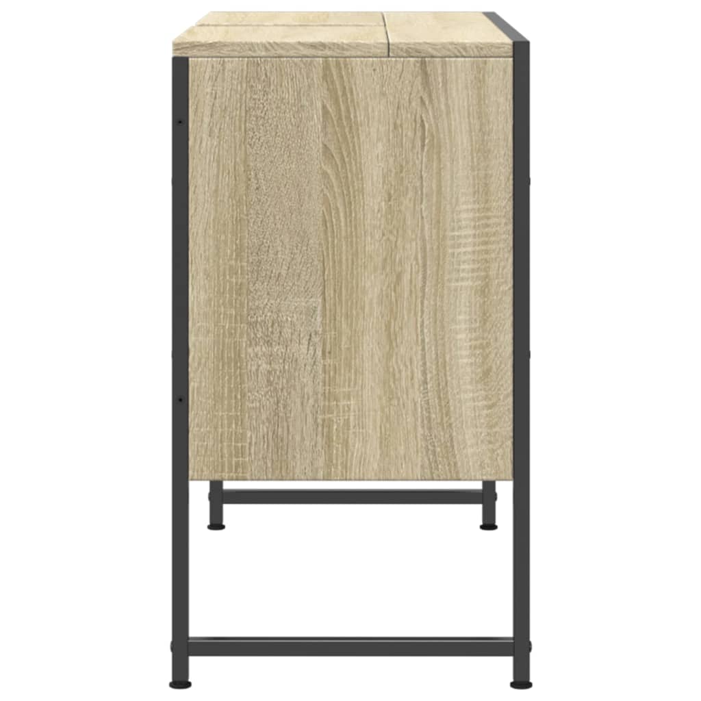 vidaXL Bathroom Sink Cabinet Sonoma Oak 80x33x60 cm Engineered Wood