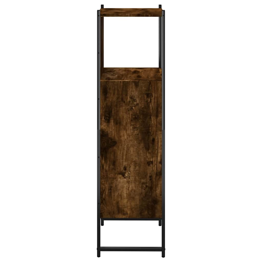 Bathroom Cabinet Smoked Oak 33x33x120,5 cm Engineered Wood
