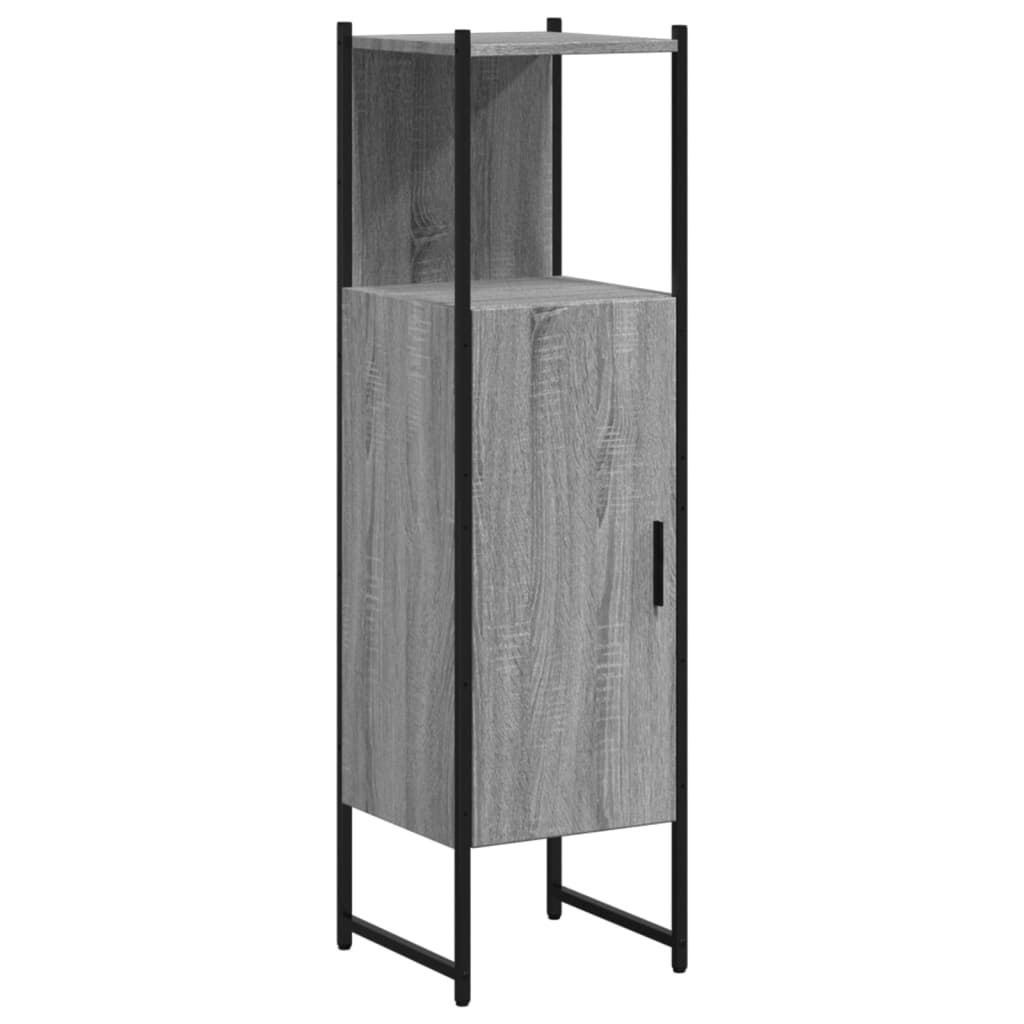 Bathroom Cabinet Grey Sonoma 33x33x120,5 cm Engineered Wood