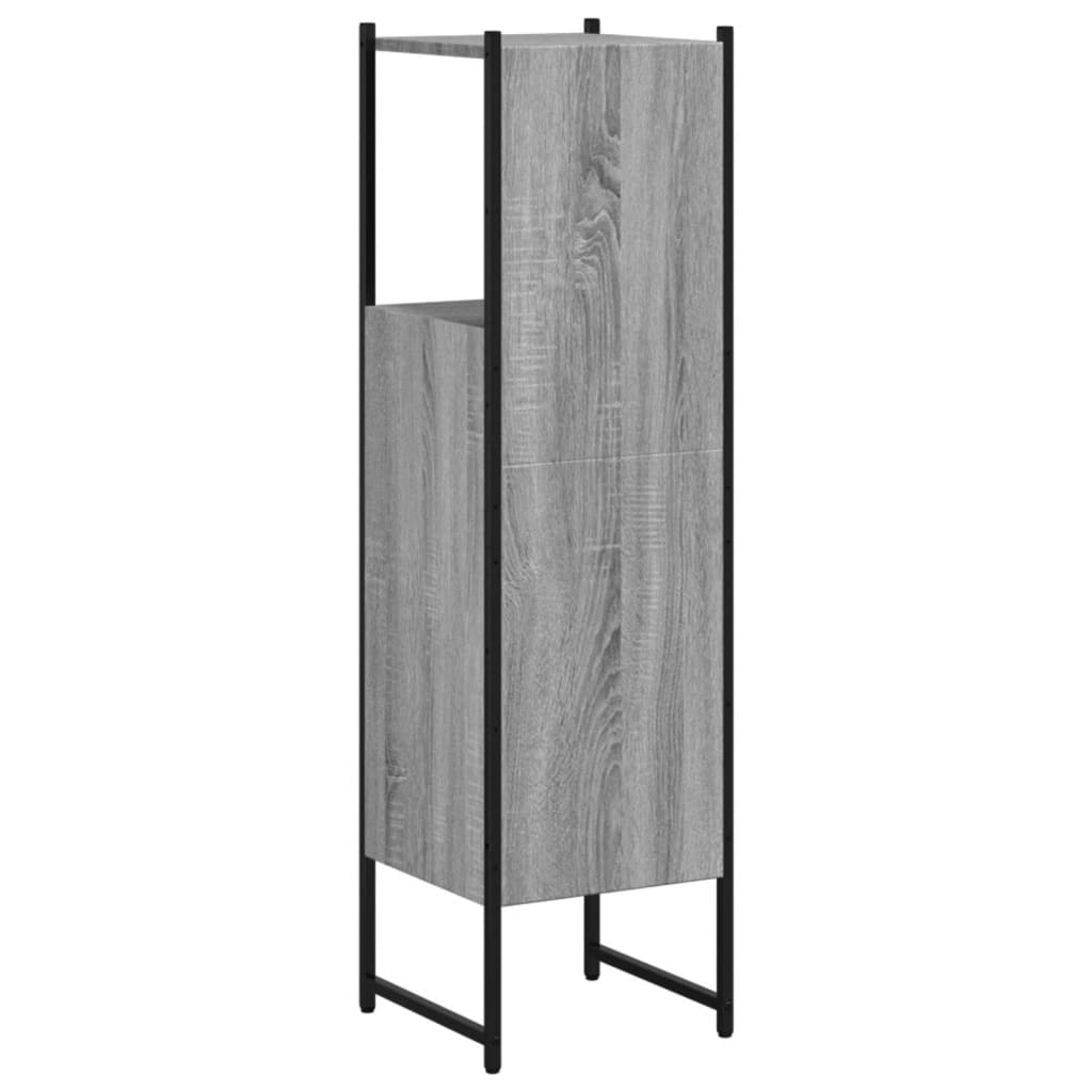 Bathroom Cabinet Grey Sonoma 33x33x120,5 cm Engineered Wood