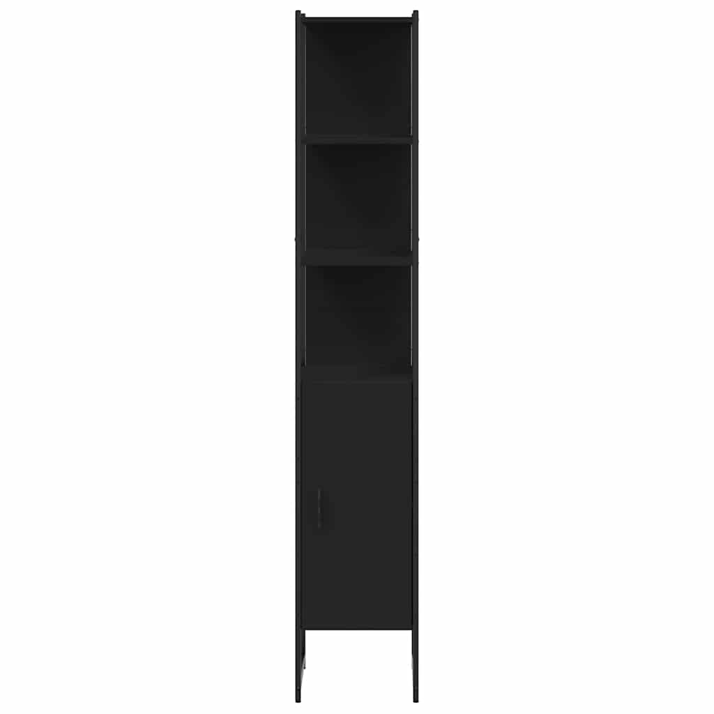 Bathroom Cabinet Black 33x33x185,5 cm Engineered Wood