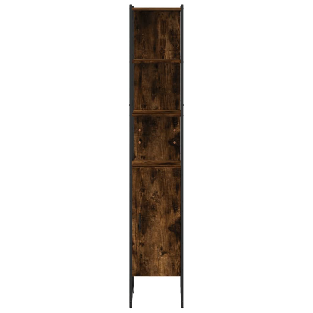 Bathroom Cabinet Smoked Oak 33x33x185,5 cm Engineered Wood