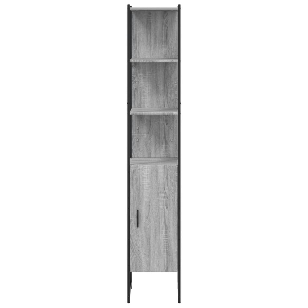 Bathroom Cabinet Grey Sonoma 33x33x185,5 cm Engineered Wood