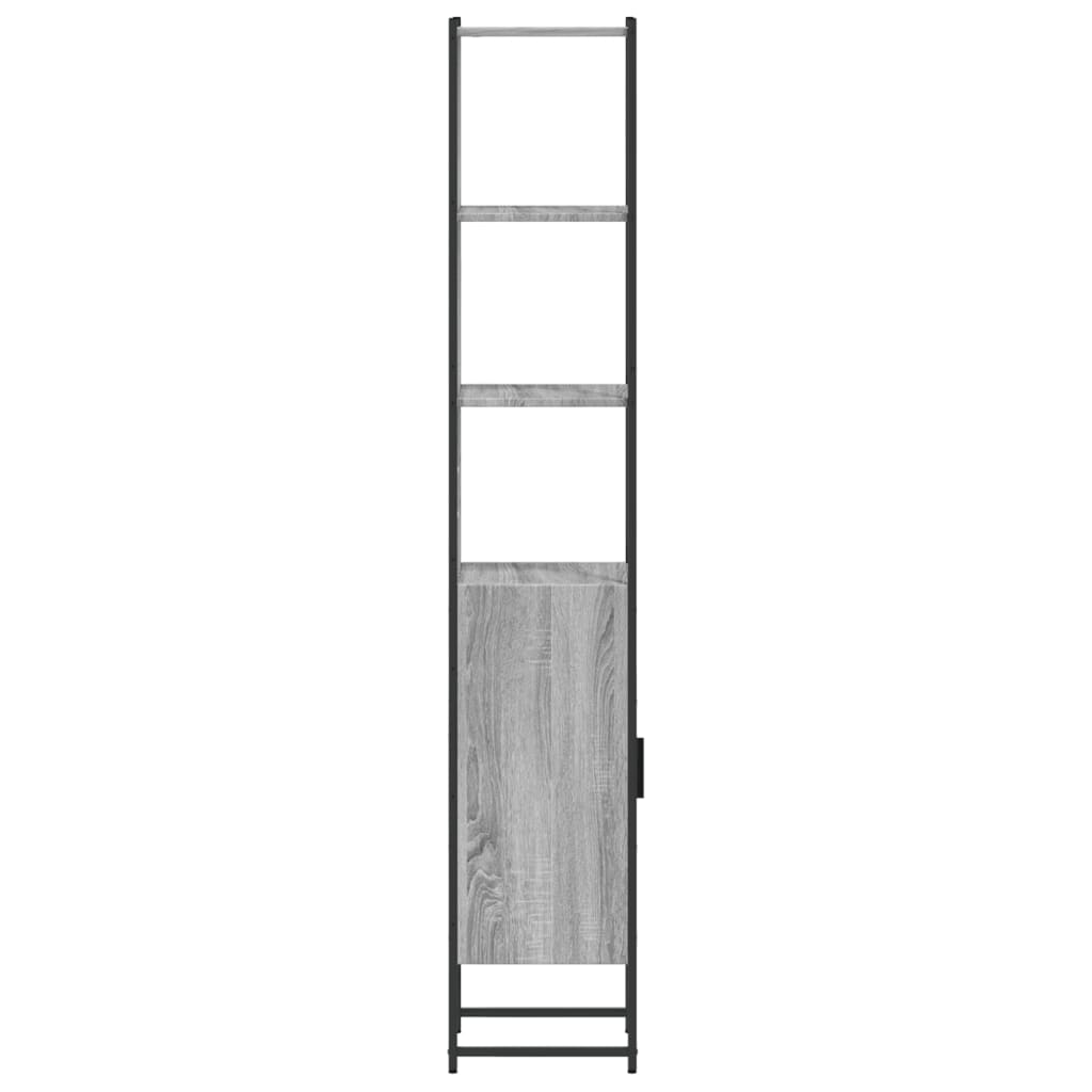Bathroom Cabinet Grey Sonoma 33x33x185,5 cm Engineered Wood