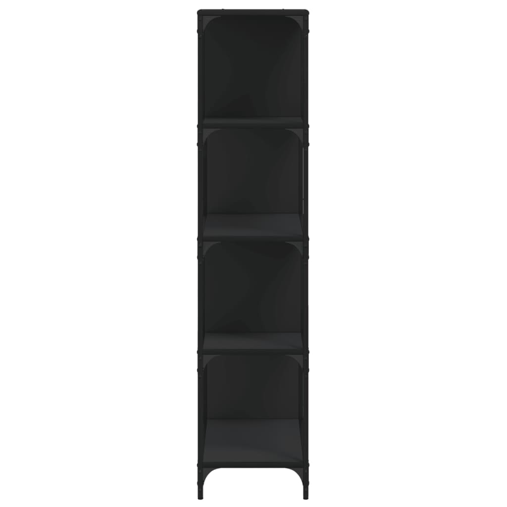 Bookcase 4-Stair Black 139x33,5x149 cm Engineered Wood