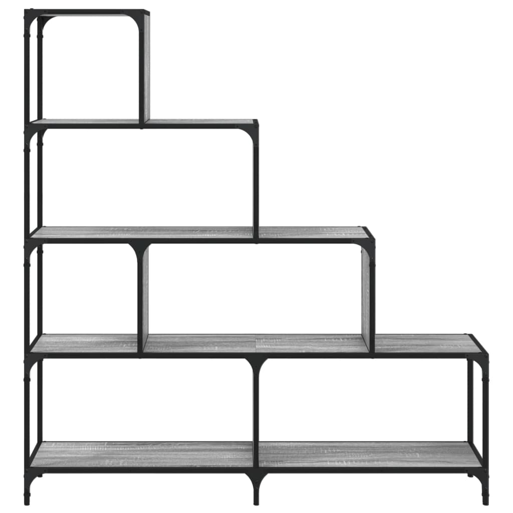 Bookcase 4-Stair Grey Sonoma 139x33,5x149 cm Engineered Wood