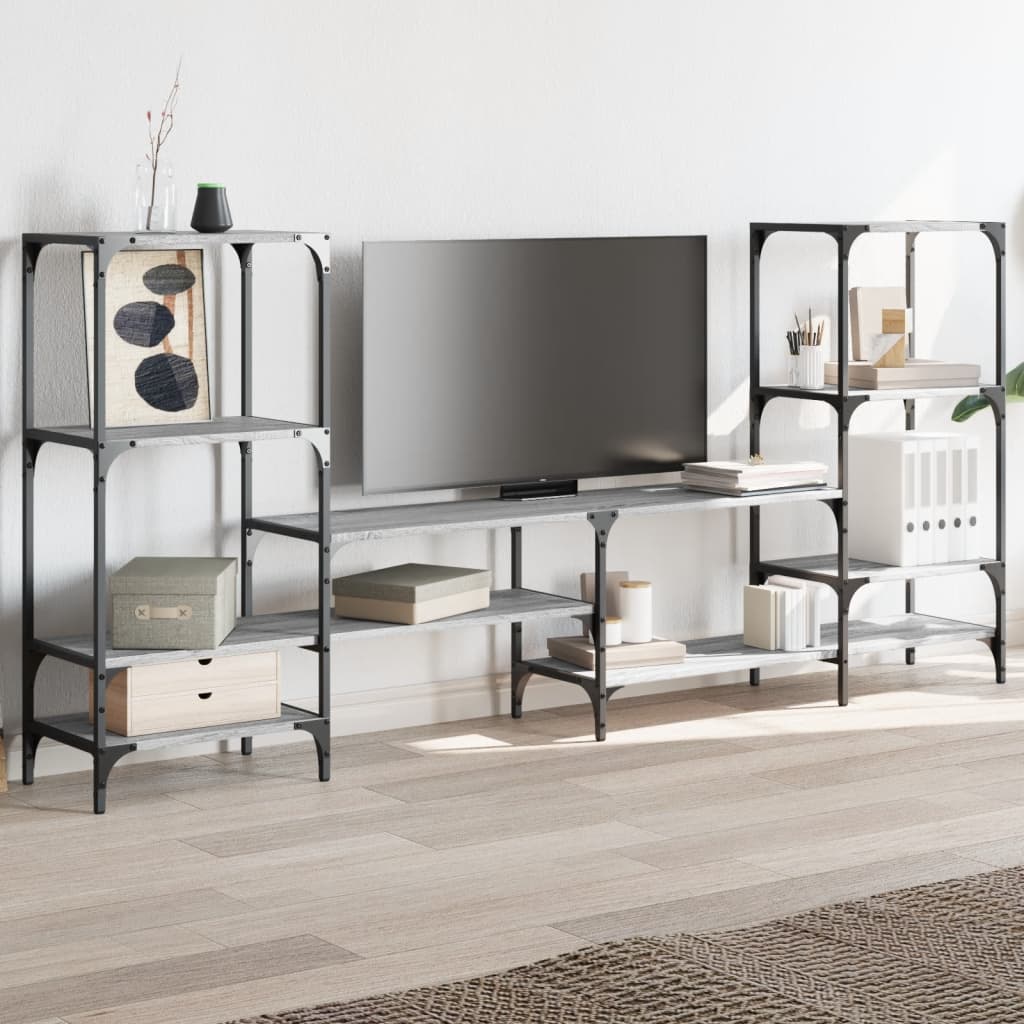 TV Cabinet Grey Sonoma 206,5x28,5x95 cm Engineered Wood