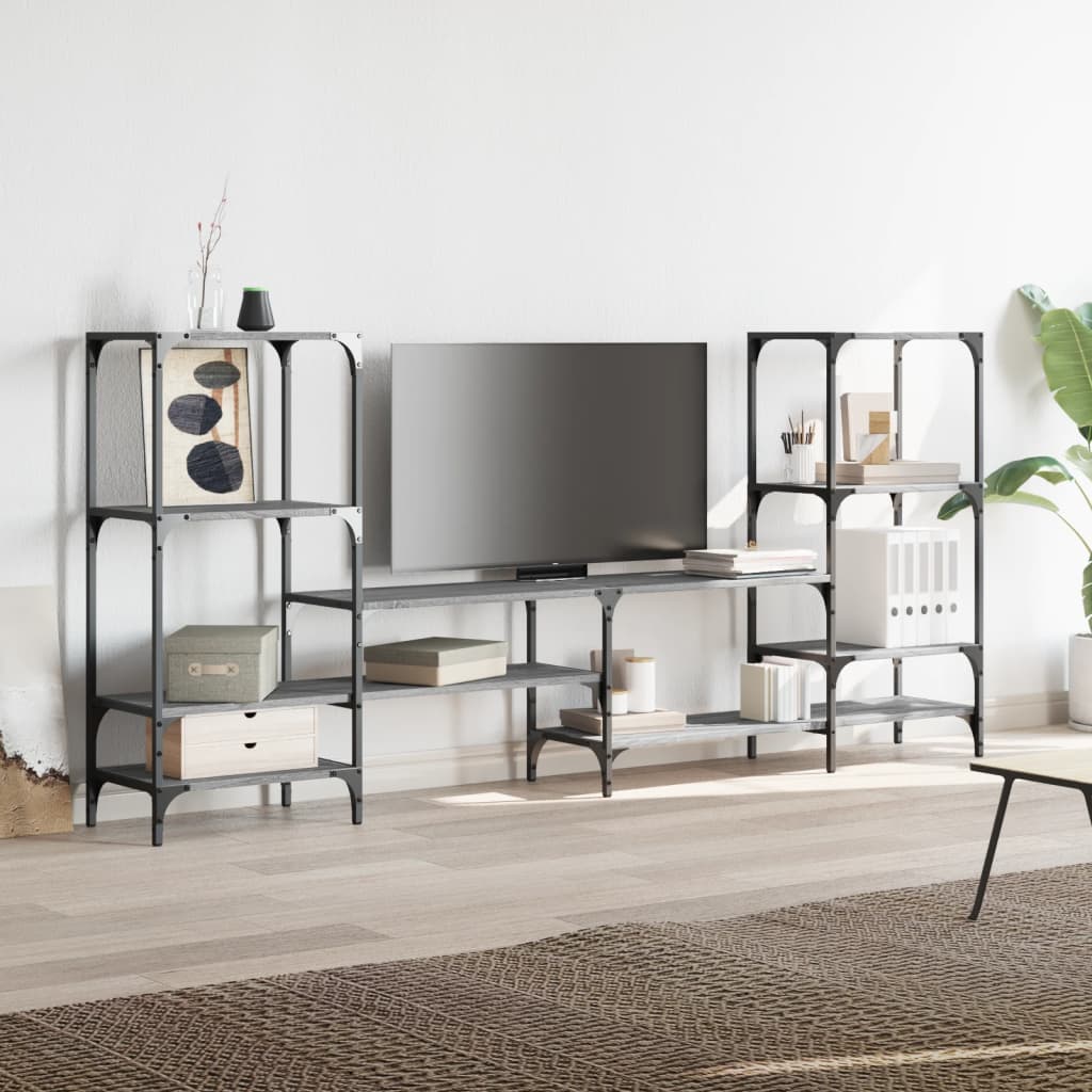 TV Cabinet Grey Sonoma 206,5x28,5x95 cm Engineered Wood
