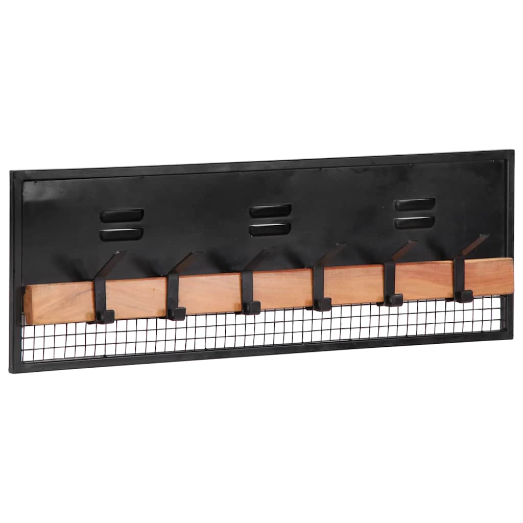 Wall-mounted Coat Rack 90x11x30 cm Solid Wood Mango