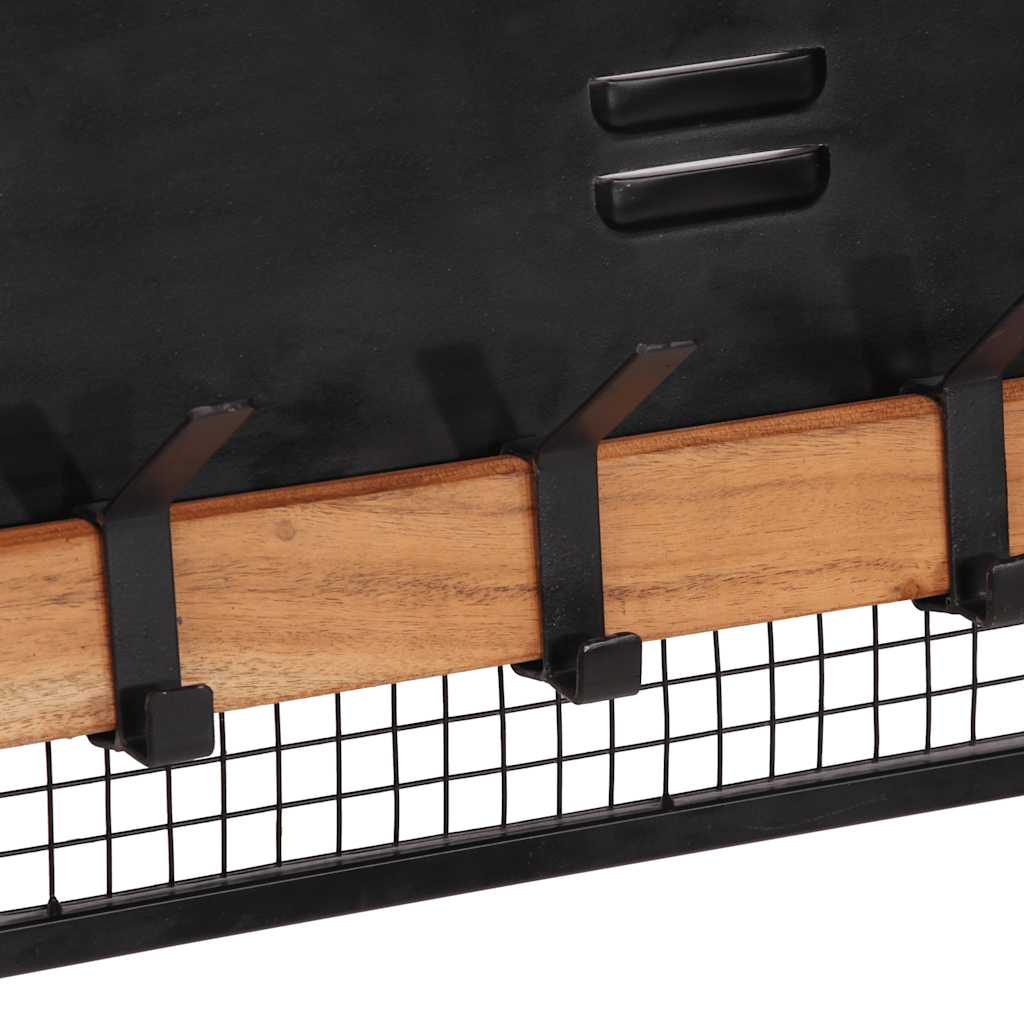 Wall-mounted Coat Rack 90x11x30 cm Solid Wood Mango