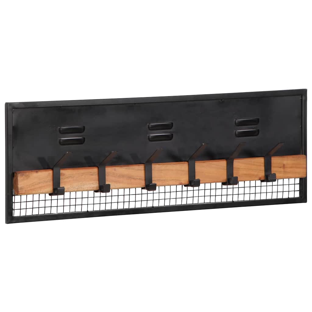 Wall-mounted Coat Rack 90x11x30 cm Solid Wood Mango