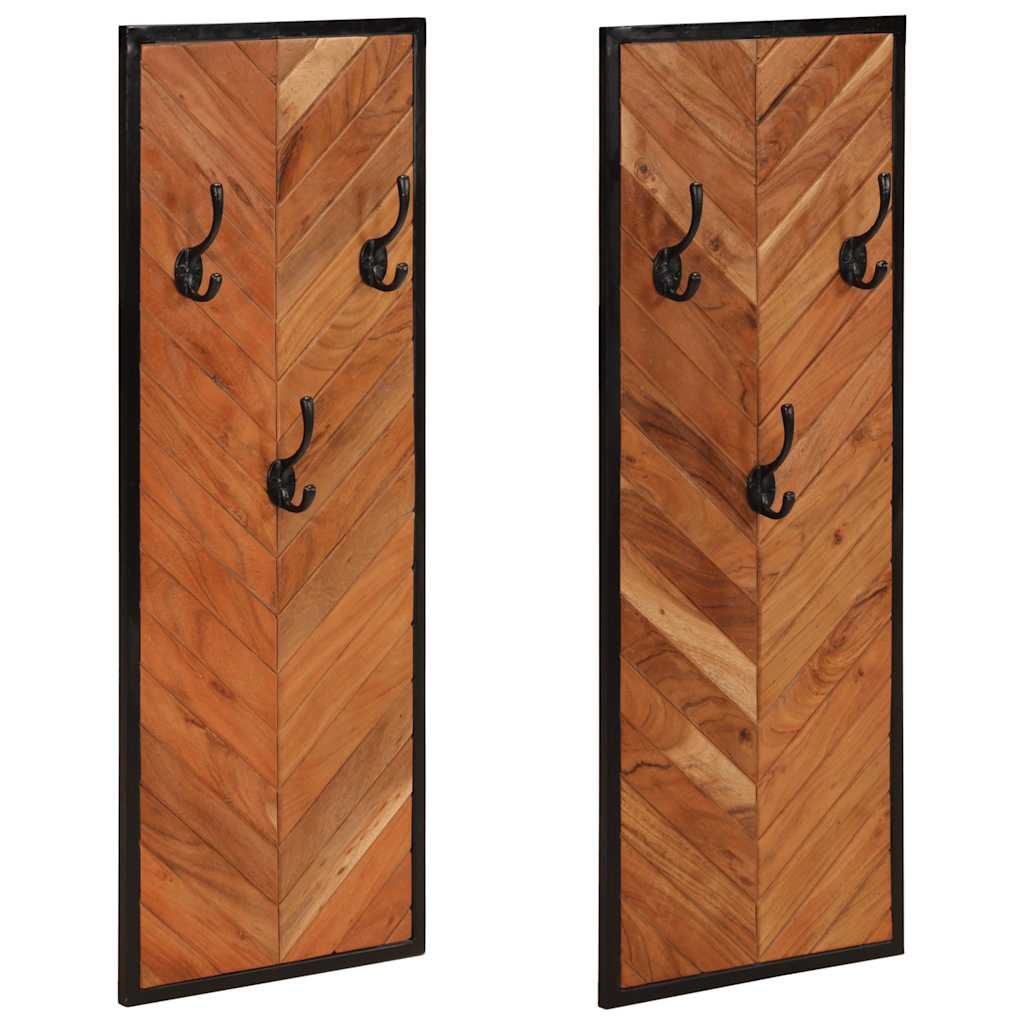 Coat Racks 2 pcs 35x1x90 cm Solid Wood Acacia