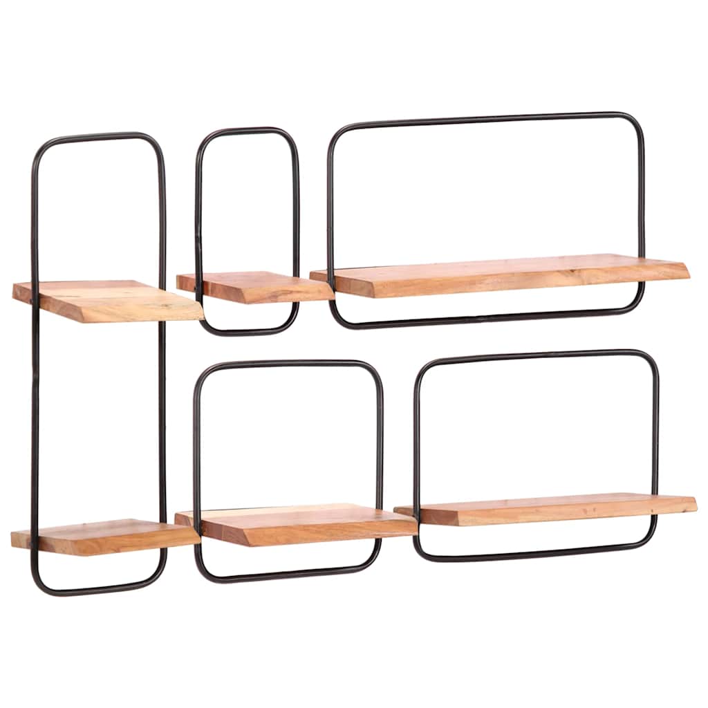 vidaXL Wall Shelves 5 pcs Solid Wood Acacia