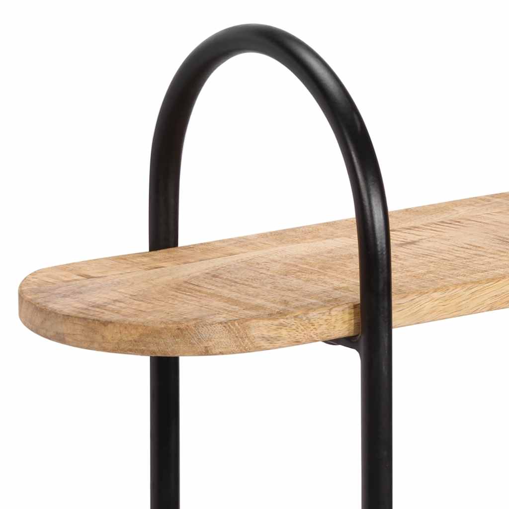 Wall Shelf 90x20x116.5 cm Solid Rough Wood Mango