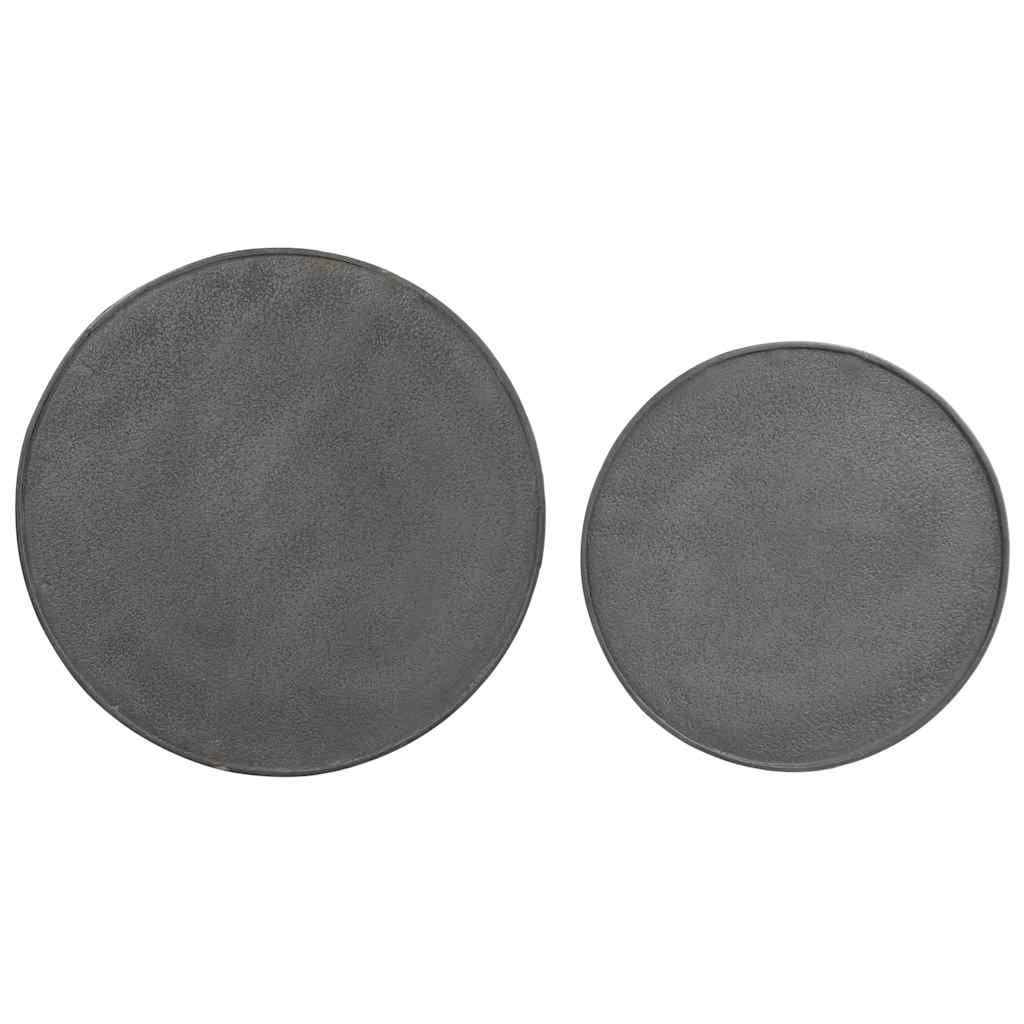 Coffee Table 2 pcs Black Engineered Wood