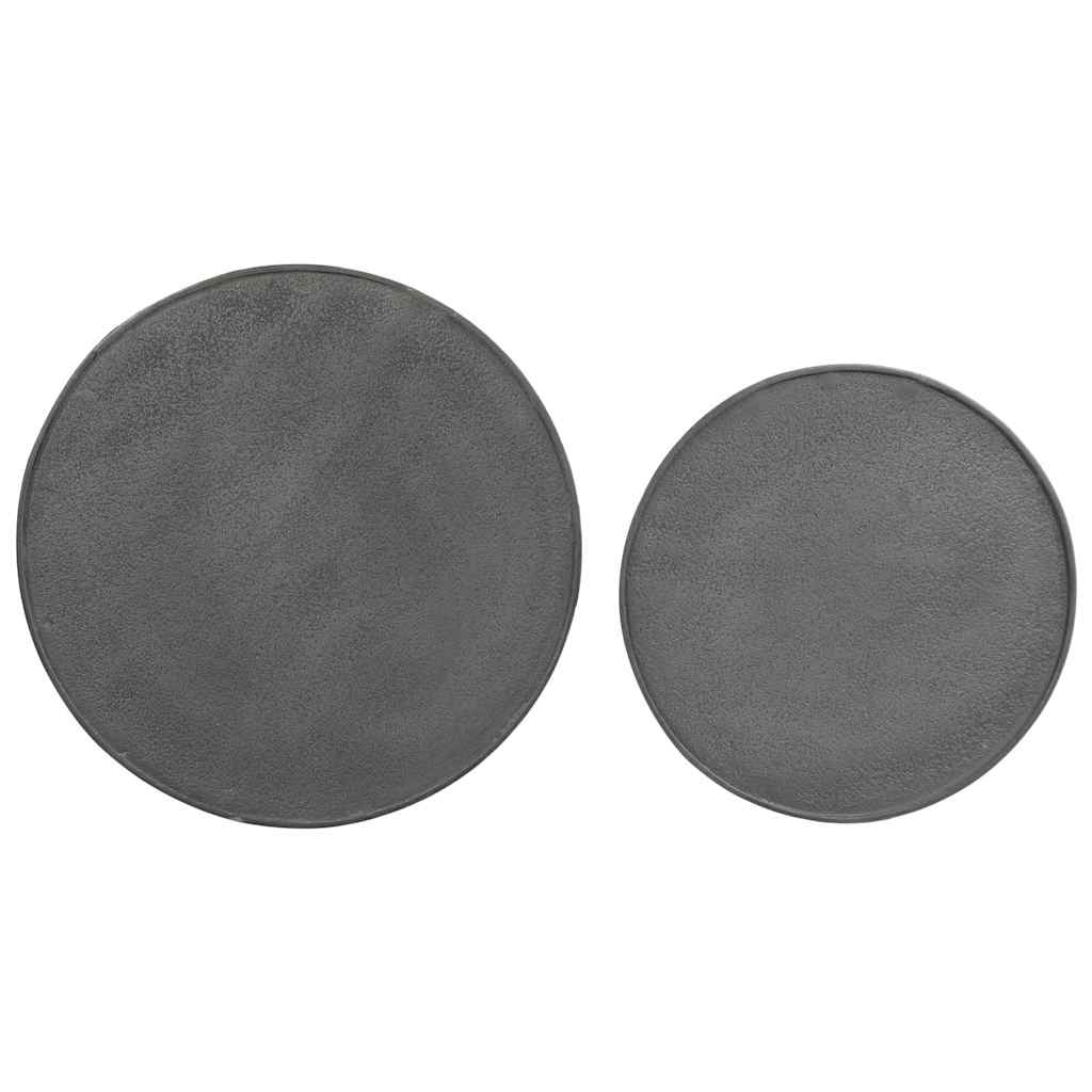 Coffee Table 2 pcs Black Engineered Wood